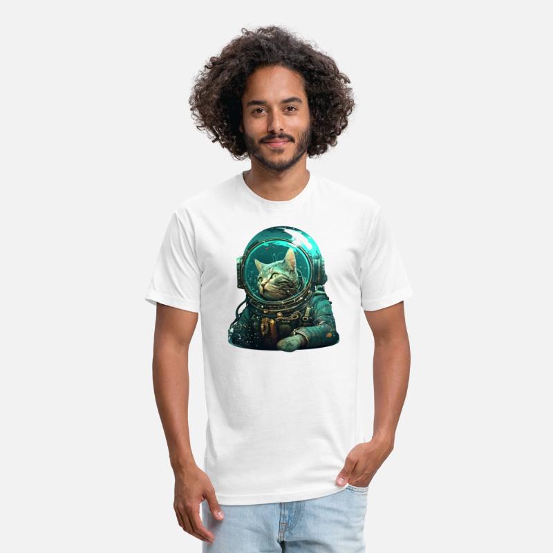 Brown Tabby Astronaut Cat in Space Suit