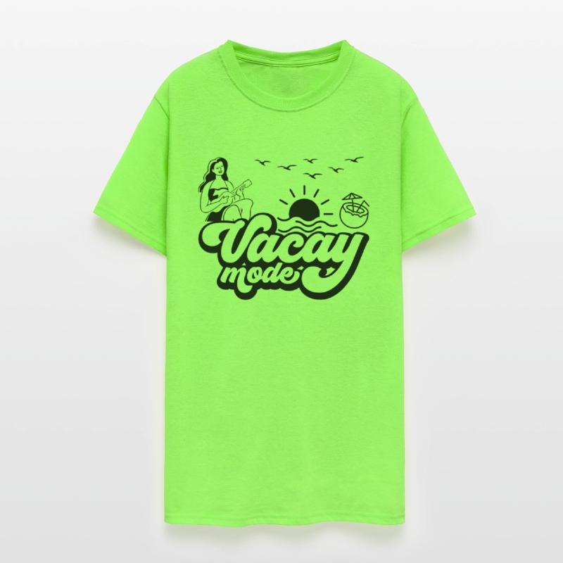 California Beach Girl Playing Ukelele Vacay Mode