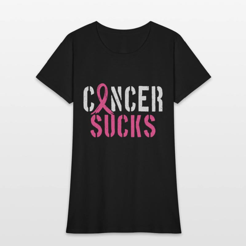 Cancer Sucks Pink Breast Cancer Ribbon