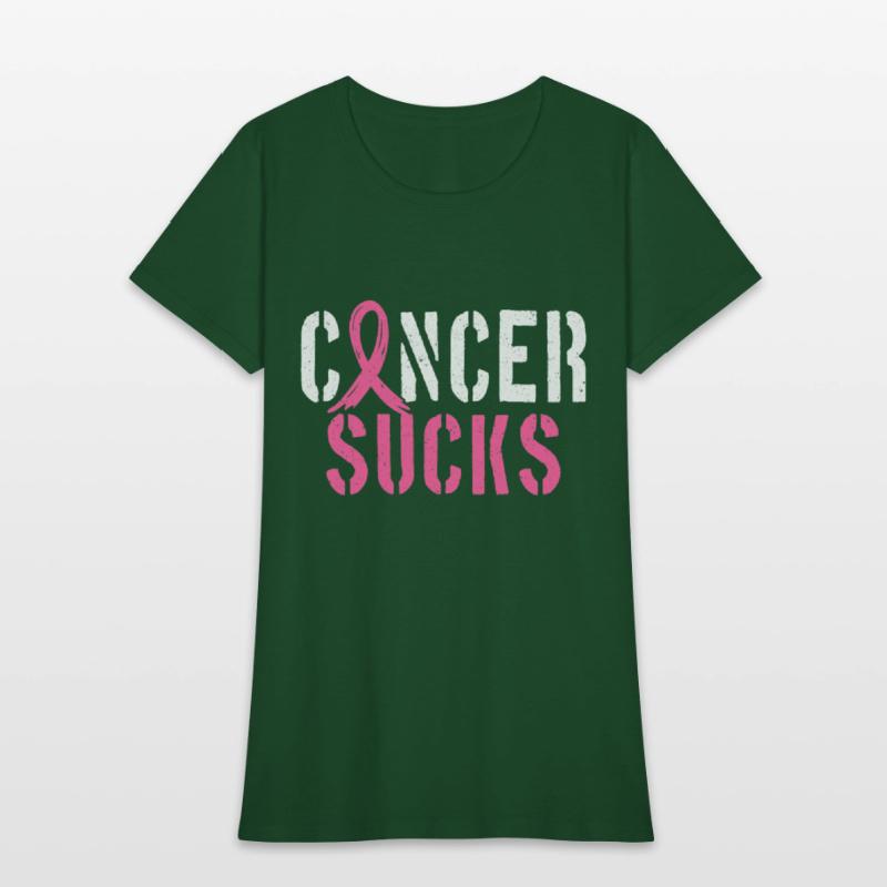 Cancer Sucks Pink Breast Cancer Ribbon