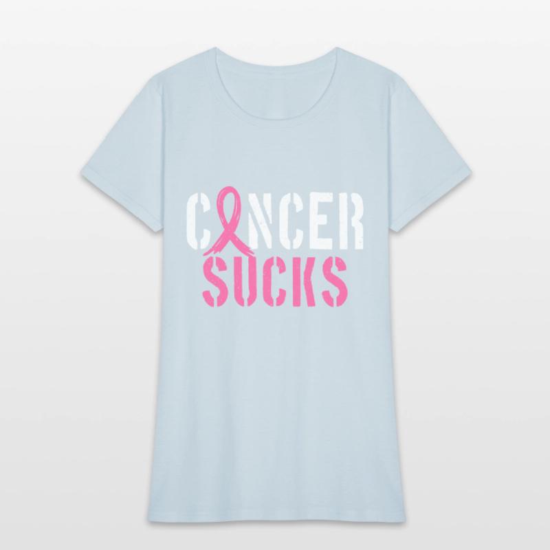 Cancer Sucks Pink Breast Cancer Ribbon