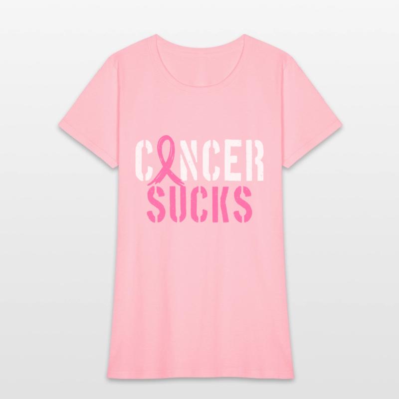 Cancer Sucks Pink Breast Cancer Ribbon