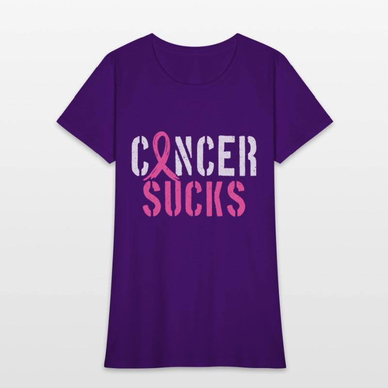 Cancer Sucks Pink Breast Cancer Ribbon
