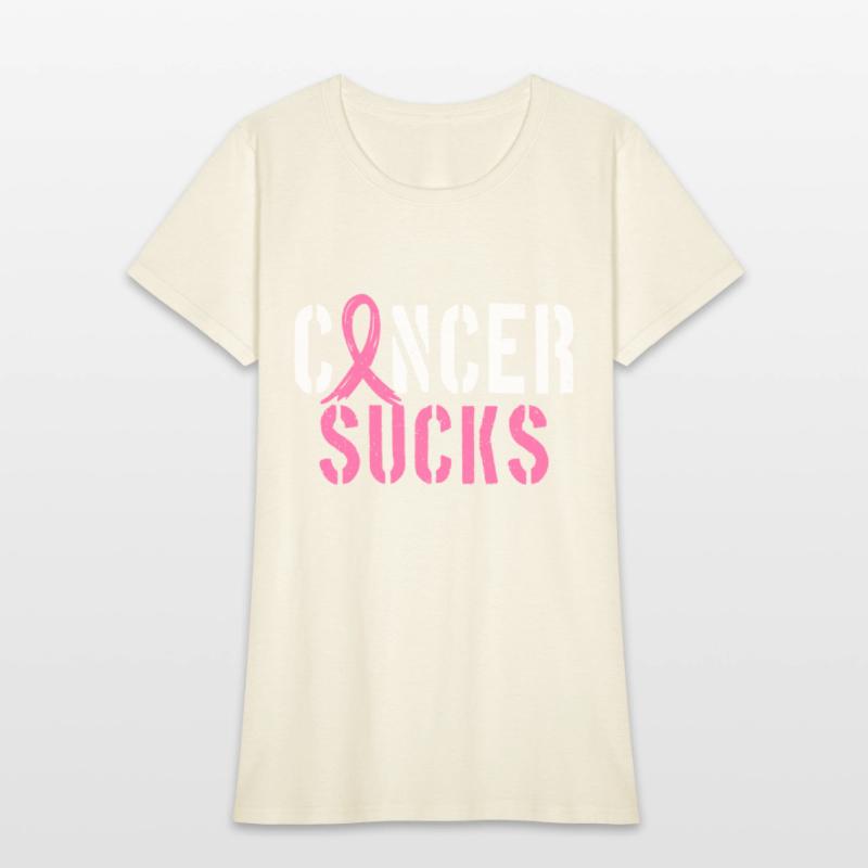 Cancer Sucks Pink Breast Cancer Ribbon