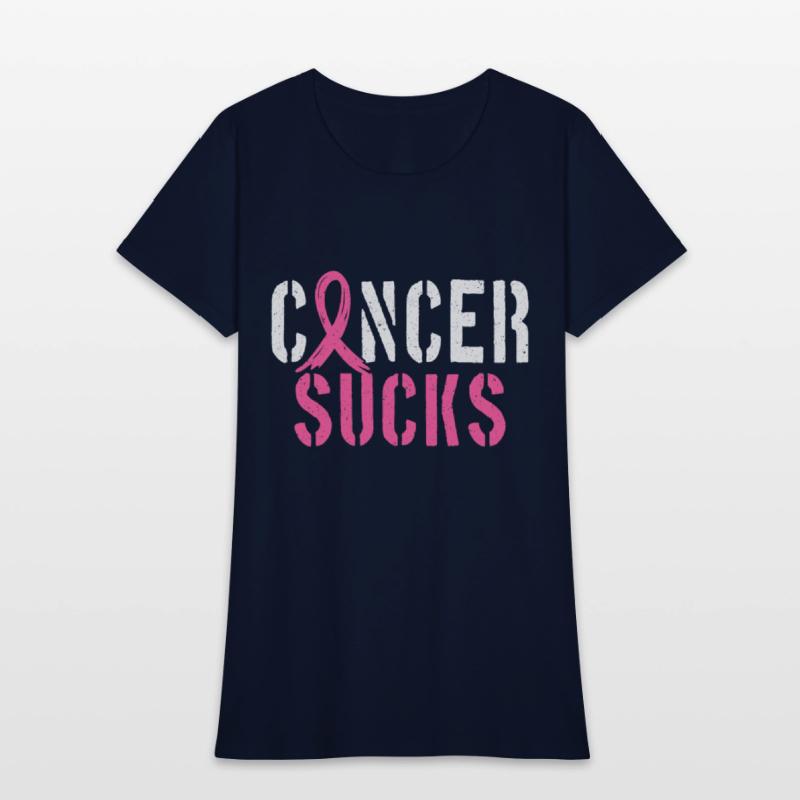 Cancer Sucks Pink Breast Cancer Ribbon