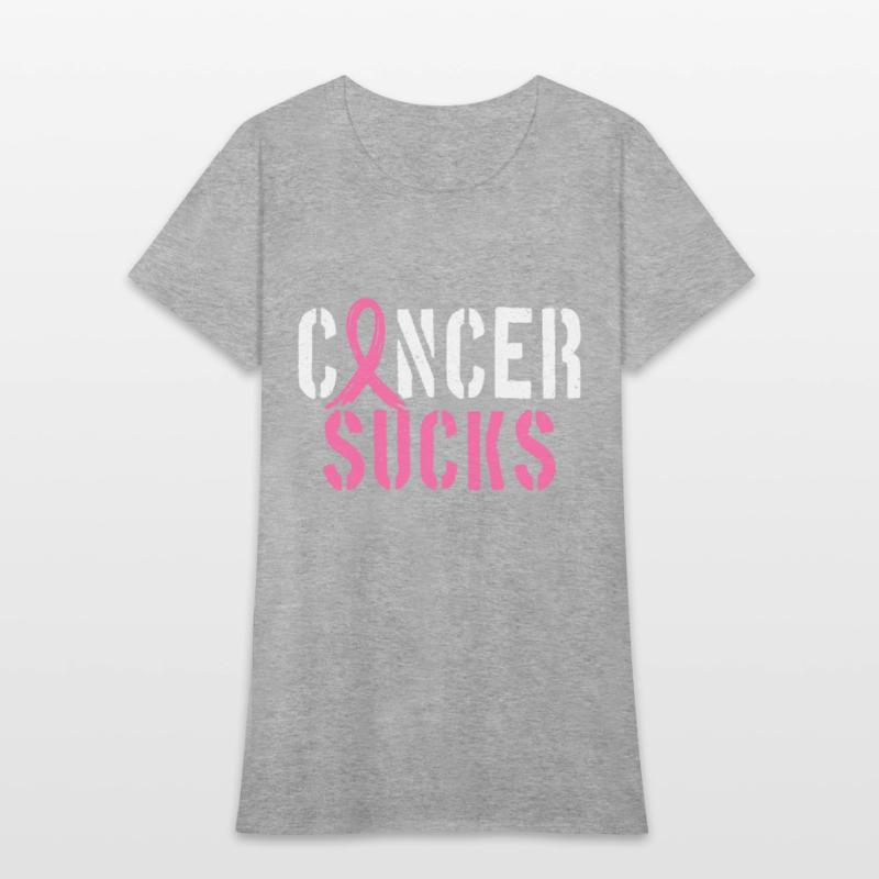 Cancer Sucks Pink Breast Cancer Ribbon