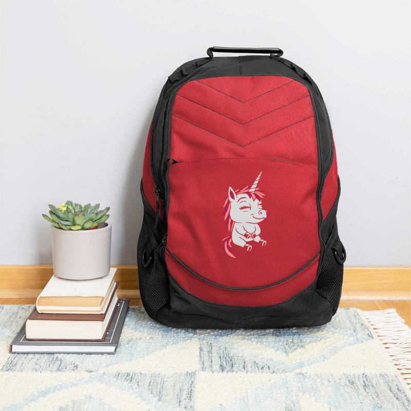 Cartoon small sitting unicorn