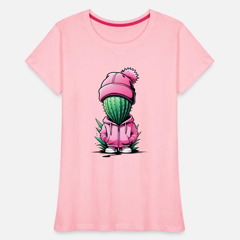 Casual cactus with hoodie and bobble hat in pink