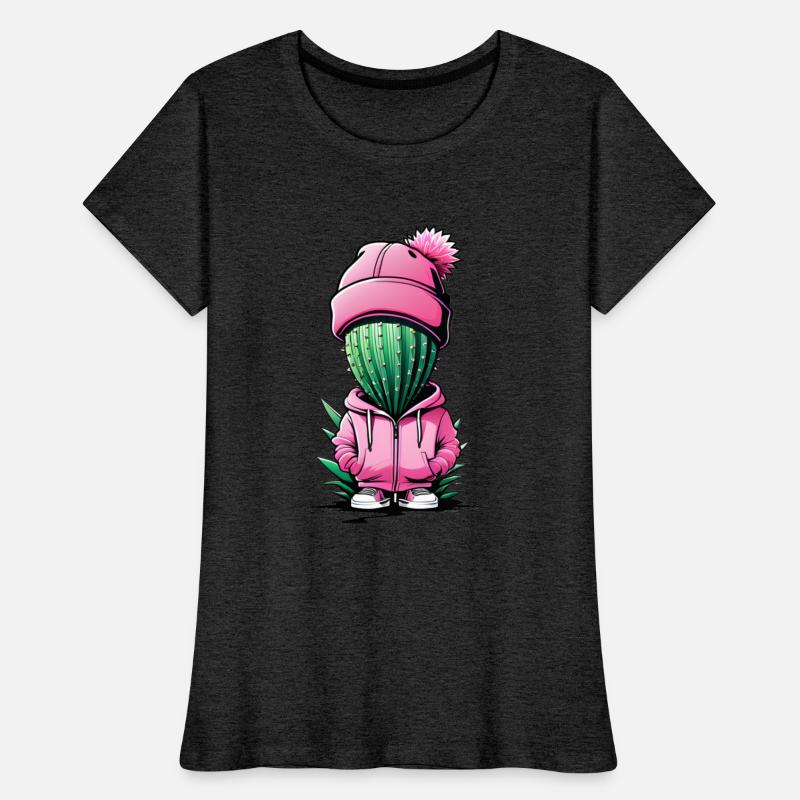 Casual cactus with hoodie and bobble hat in pink