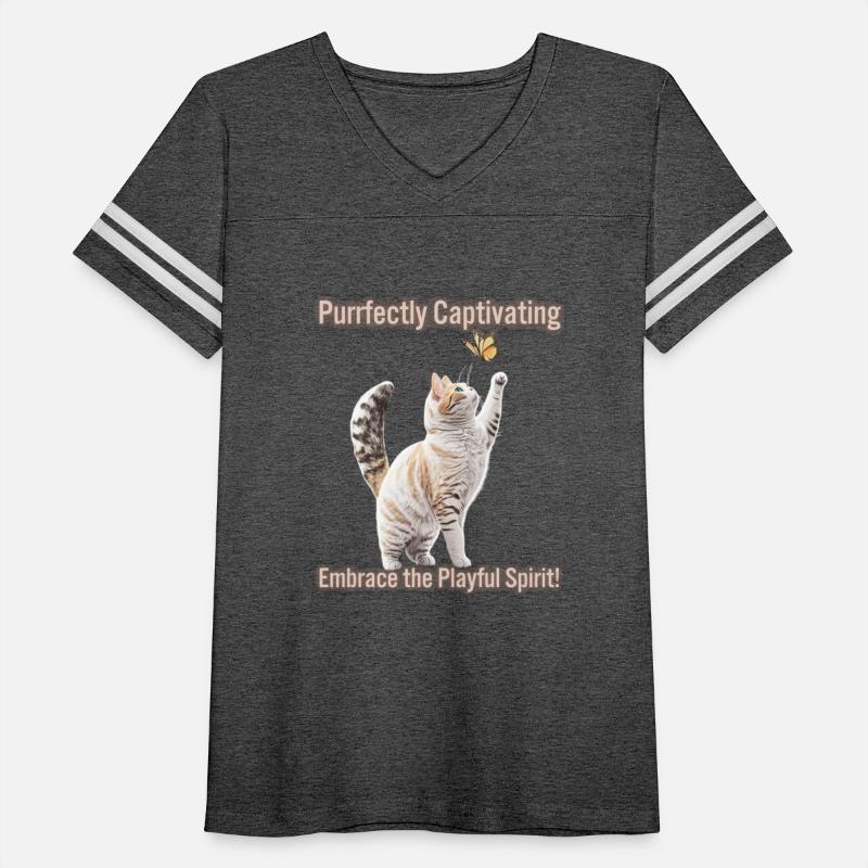 Cat Catching Butterfly Design | Unique and Playful