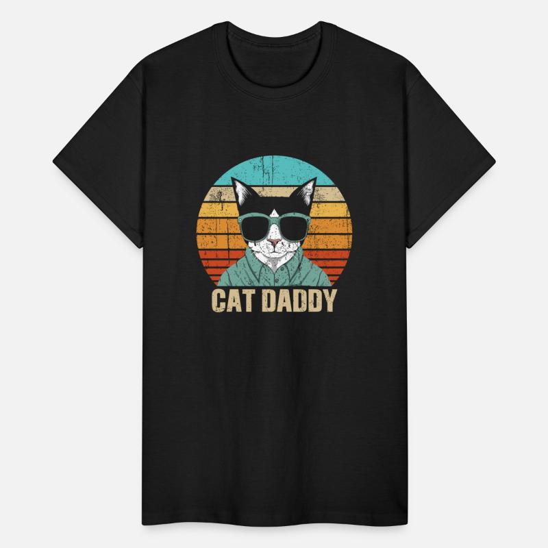 Cat Daddy Vintage Eighties Style Cat Retro Distres