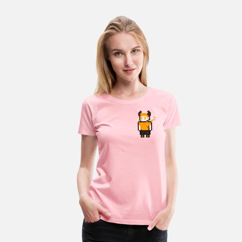 Celestial Ember: Ashe's Horned Pixel Warrior Tee