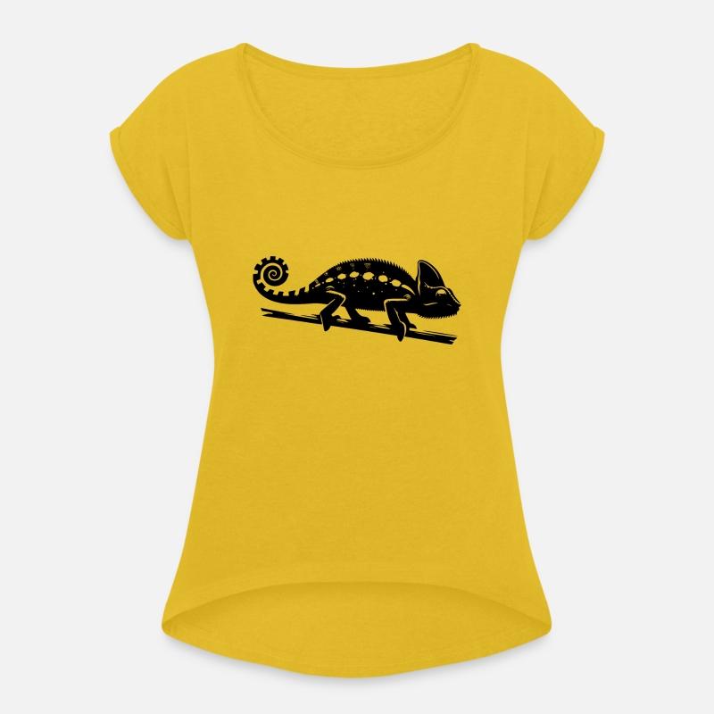 Chameleon Drawing In Ink Style