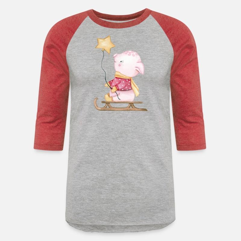 Charming Piggy on a Sled Figurine