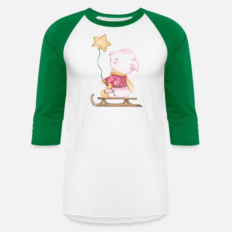 Charming Piggy on a Sled Figurine