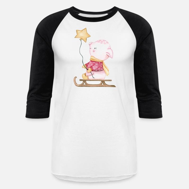 Charming Piggy on a Sled Figurine