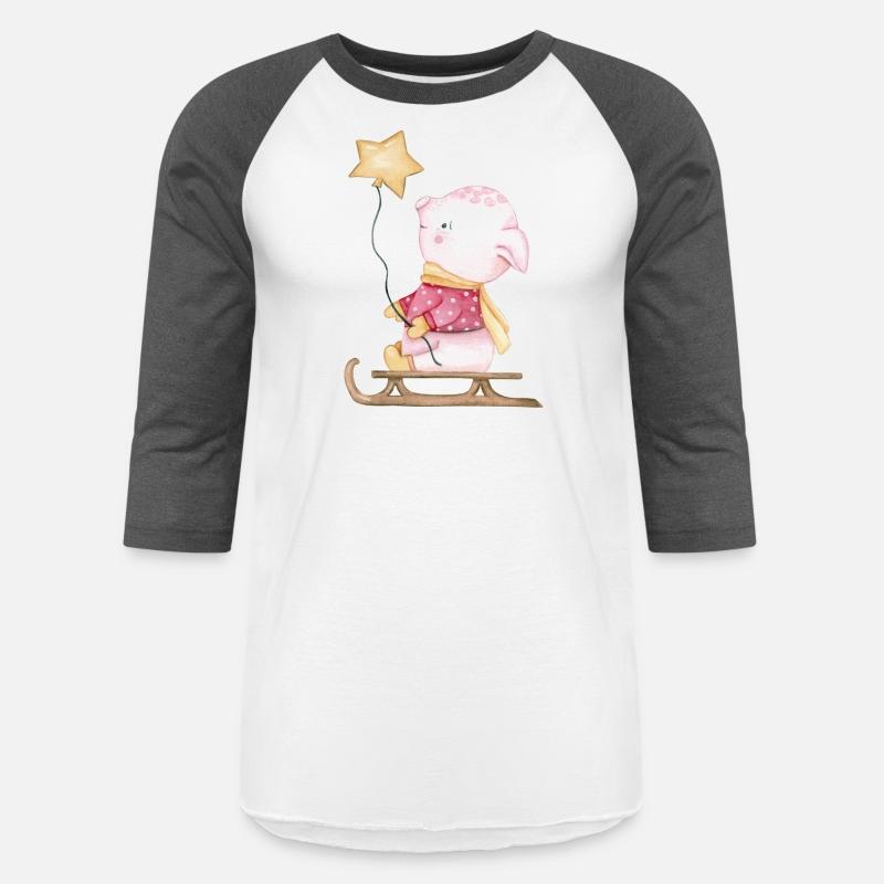 Charming Piggy on a Sled Figurine