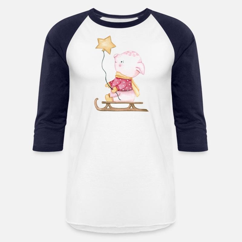 Charming Piggy on a Sled Figurine