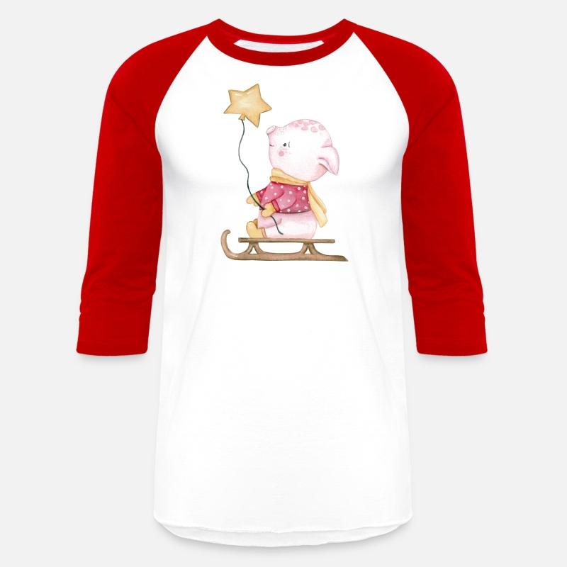 Charming Piggy on a Sled Figurine