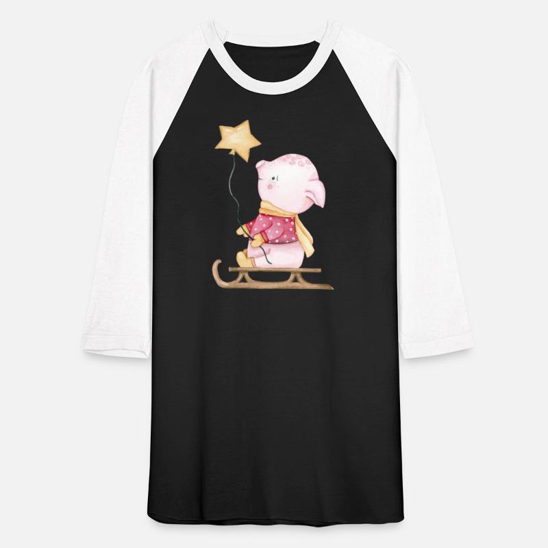 Charming Piggy on a Sled Figurine