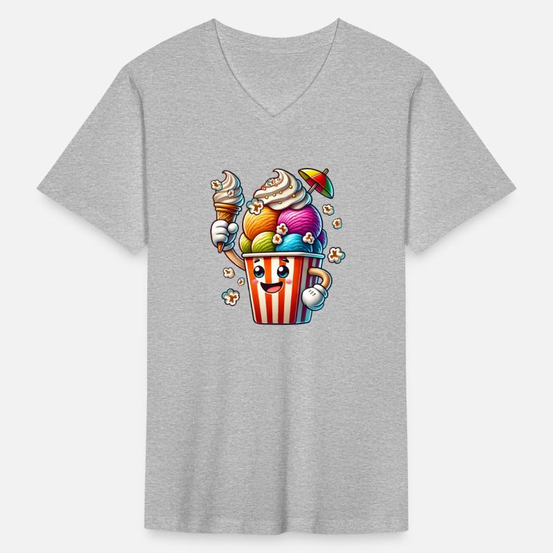 cheerful comic ice cream motif for summer fun