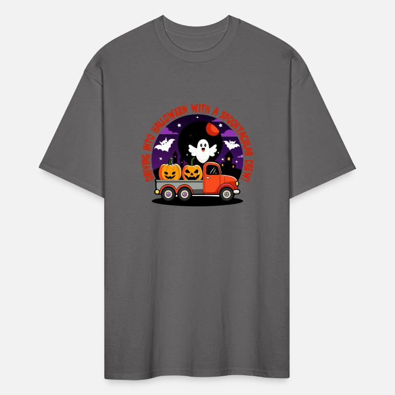 Cheerful Ghost in Truck: Cheerful Halloween Design