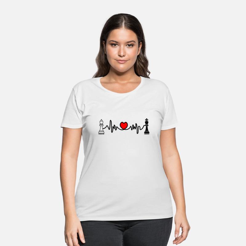 Chess cardio king black and queen white