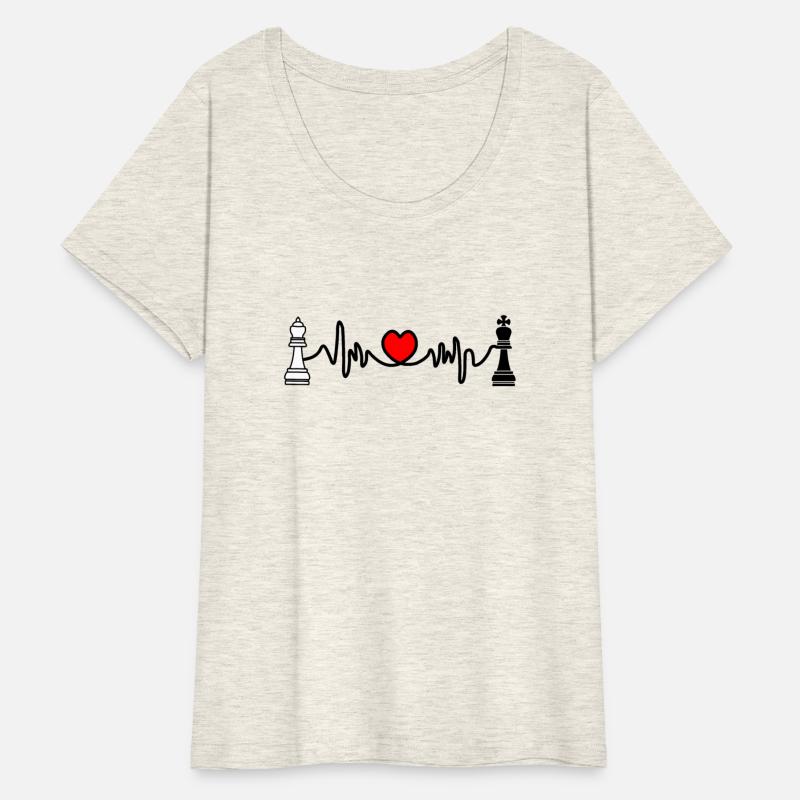 Chess cardio king black and queen white