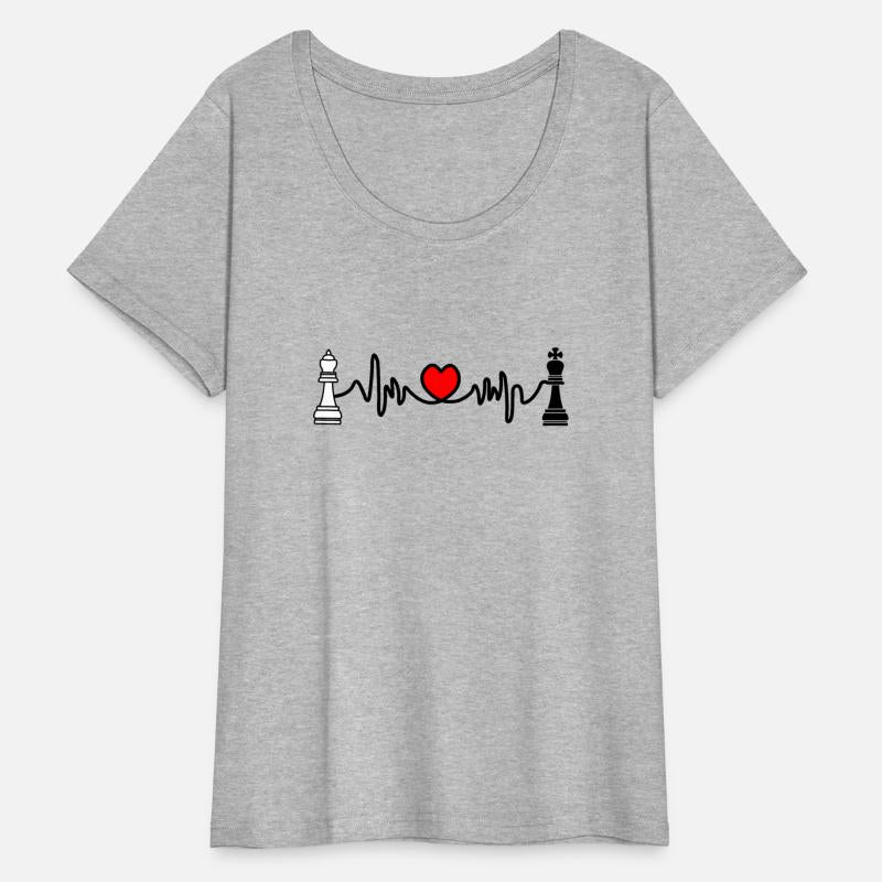 Chess cardio king black and queen white