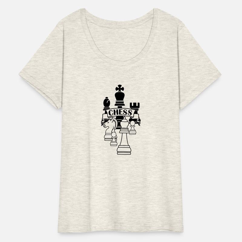 Chess transparent king queen mirror image