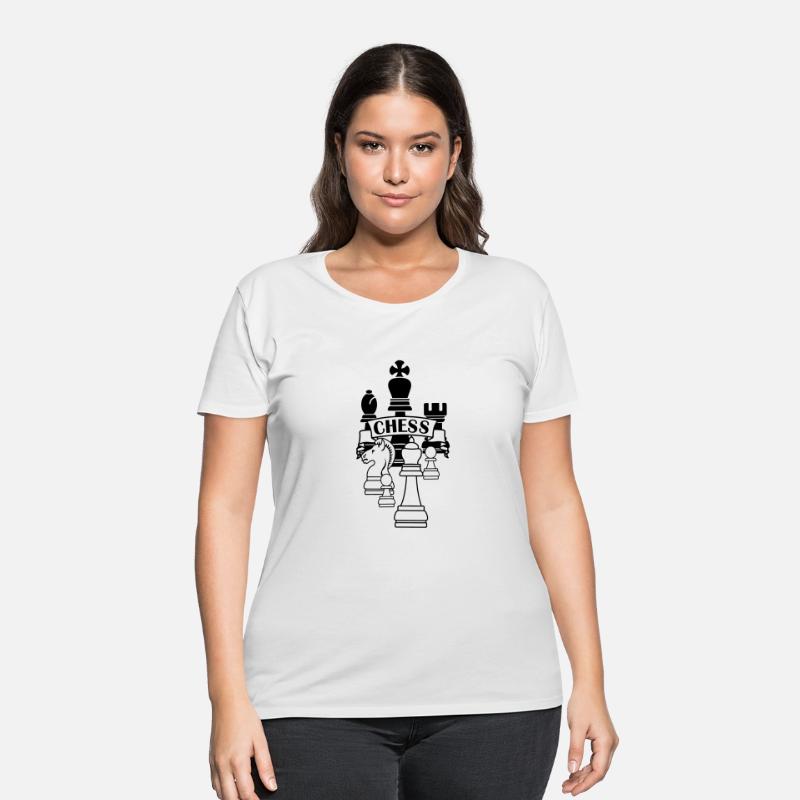 Chess transparent king queen mirror image