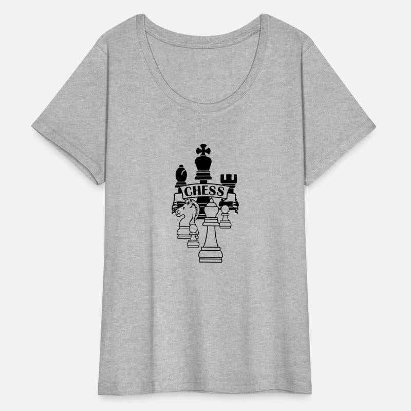 Chess transparent king queen mirror image