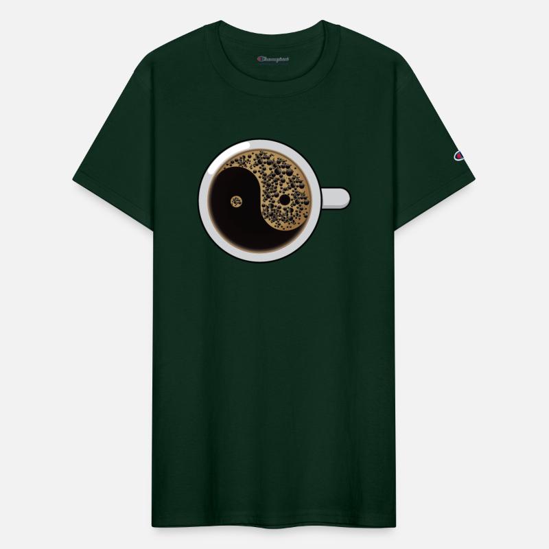 Chinese yin yang symbol on coffee cup foam