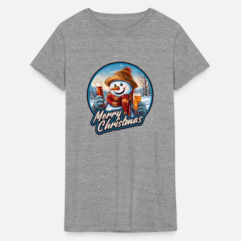 Christmas Beer Lover Snowman Santa Claus