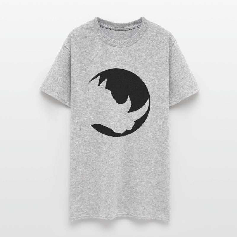 circle round head silhouette rhino horn rhino pach