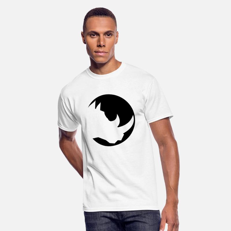 circle round head silhouette rhino horn rhino pach