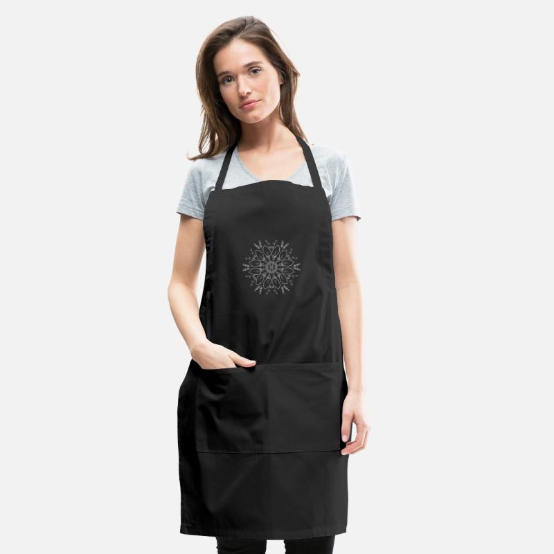 Circular pattern in form of mandala with flower