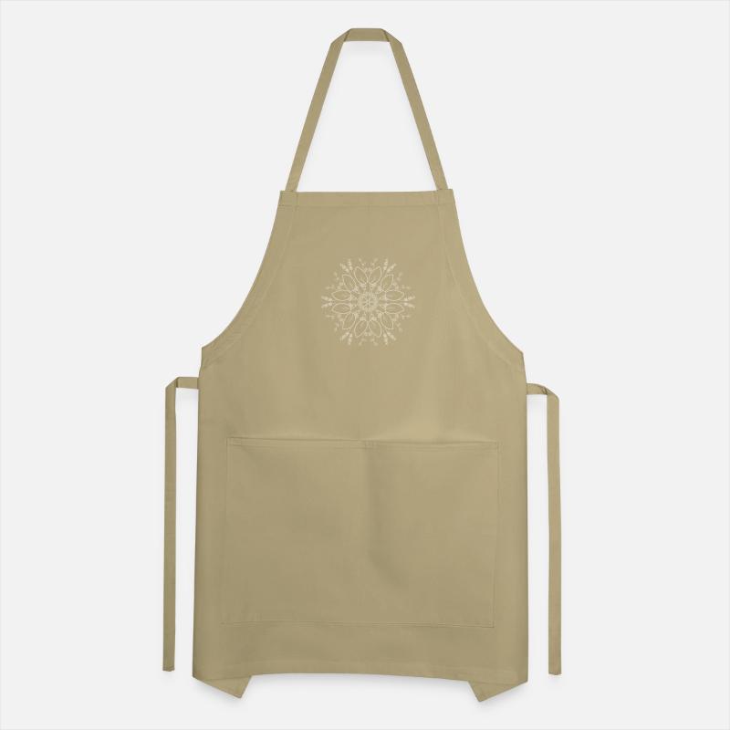 Circular pattern in form of mandala with flower