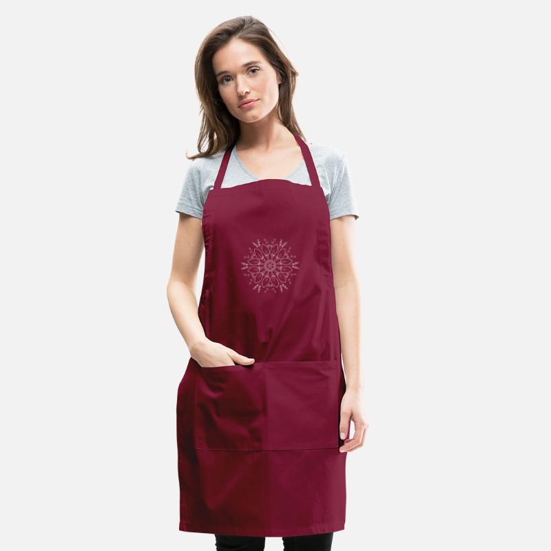 Circular pattern in form of mandala with flower