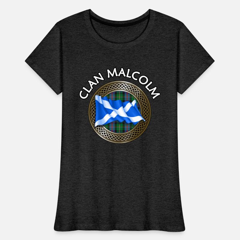 Clan Malcolm Tartan Knot & Flag