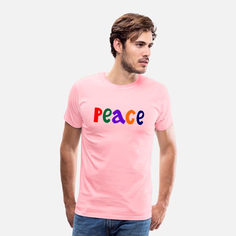 Colored letters with the word peace