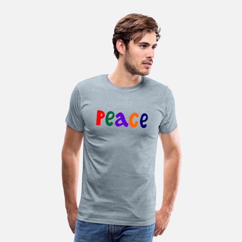 Colored letters with the word peace