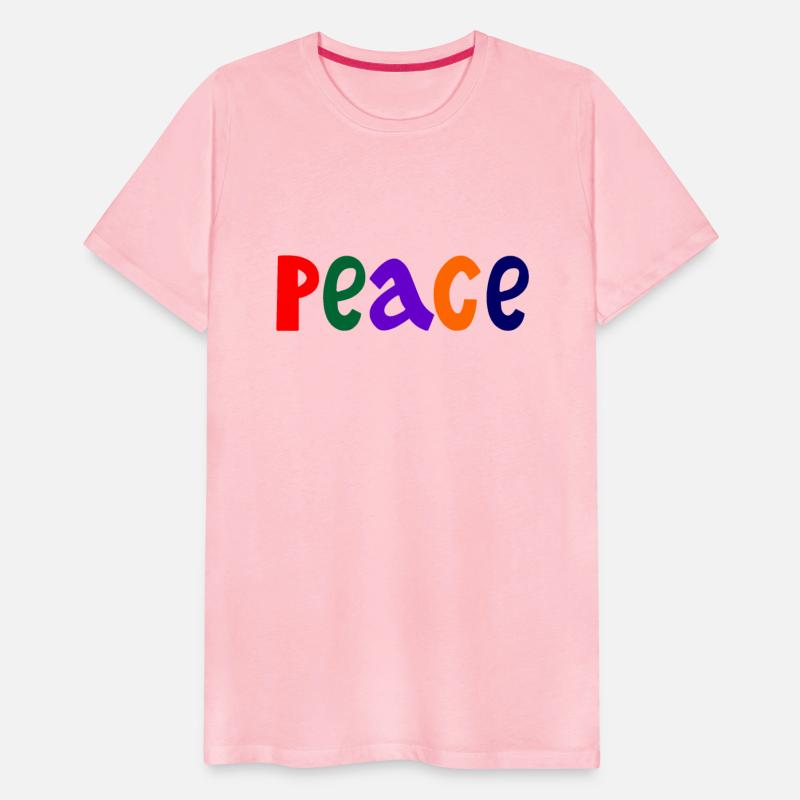 Colored letters with the word peace