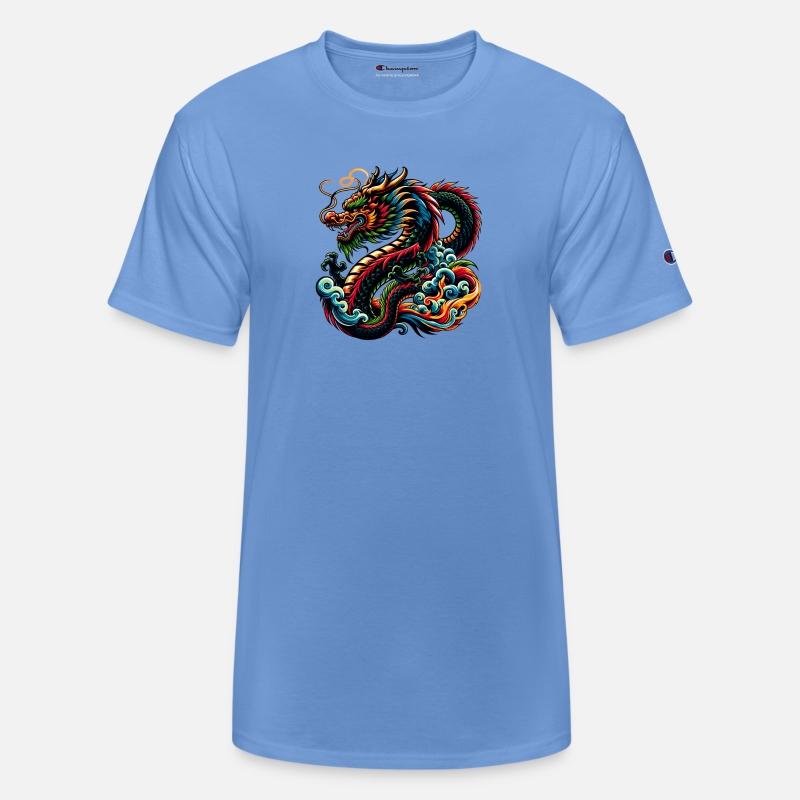 Colorful Chinese Dragon Artistic Design