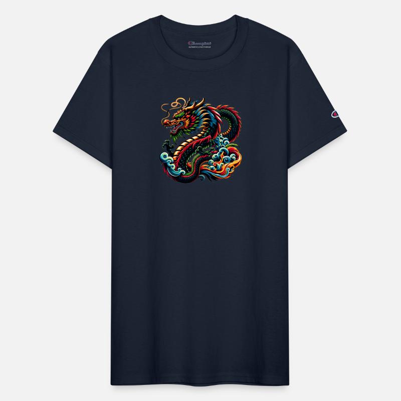 Colorful Chinese Dragon Artistic Design