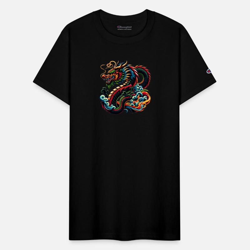 Colorful Chinese Dragon Artistic Design