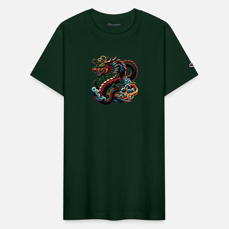 Colorful Chinese Dragon Artistic Design
