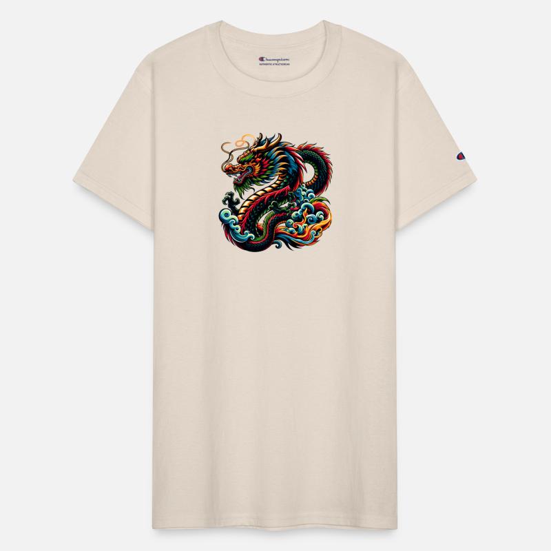 Colorful Chinese Dragon Artistic Design