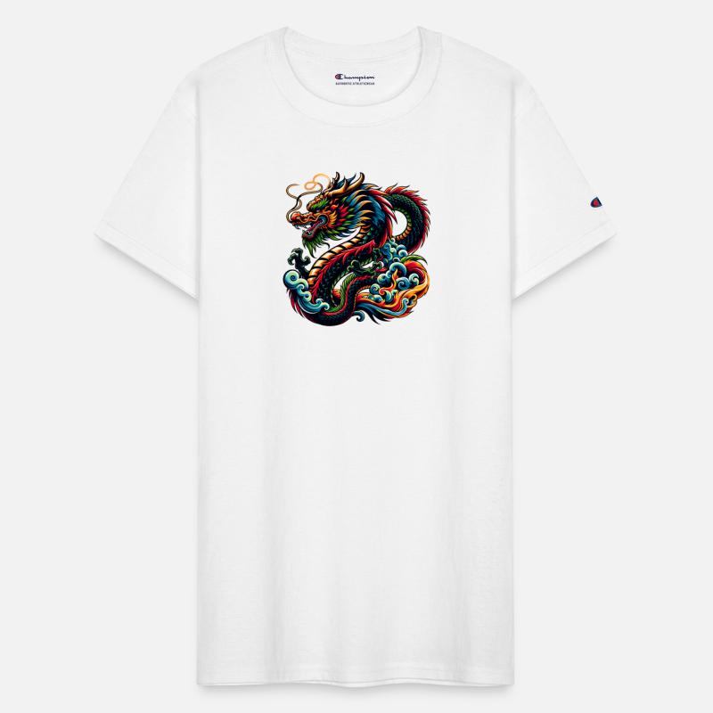 Colorful Chinese Dragon Artistic Design