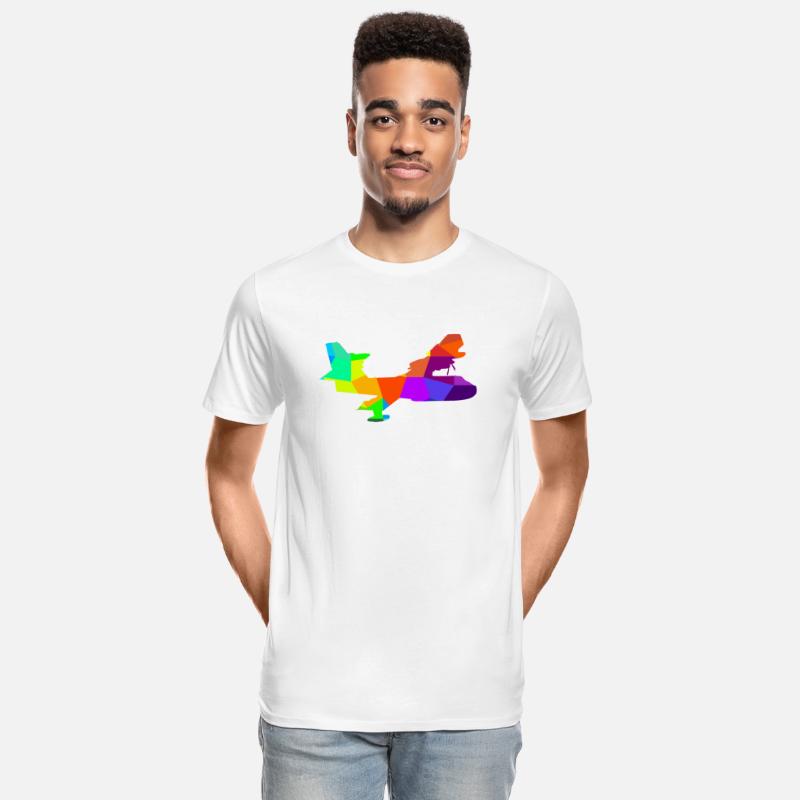 Colorful firefighting plane from the fire